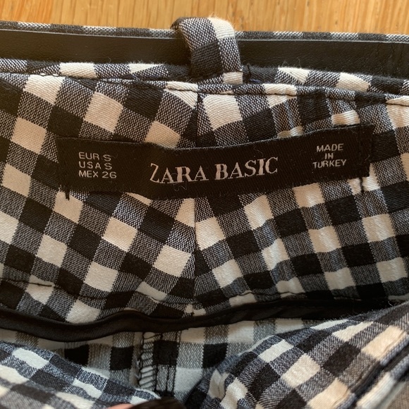 Zara tailored checked tapered pant with belt - Picture 2 of 7